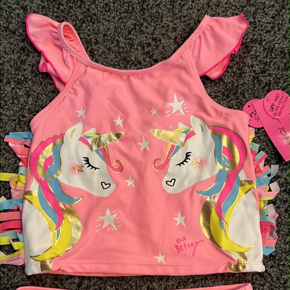 Betsey Johnson Girls Unicorn Swimwear 2 piece Large NWT - Picture 2 of 5